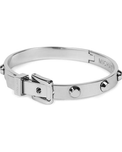 Michael Kors Astor Buckle Bangle Bracelet - Metallic