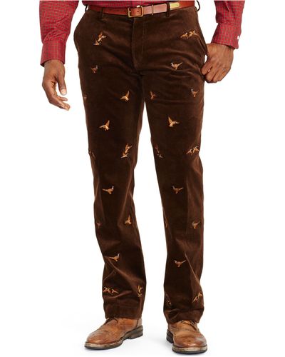 Polo Ralph Lauren Classic-fit Embroidered Stretch-corduroy Pants - Brown