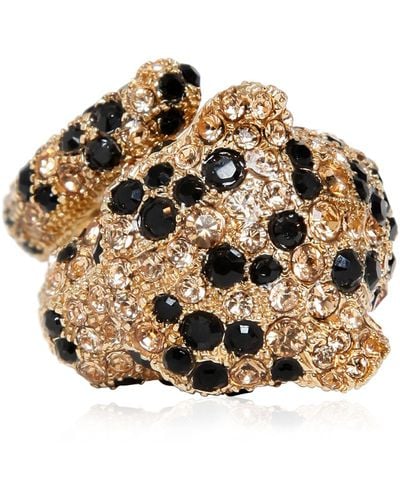 Roberto Cavalli Embellished Panther Ring - For Women - Black