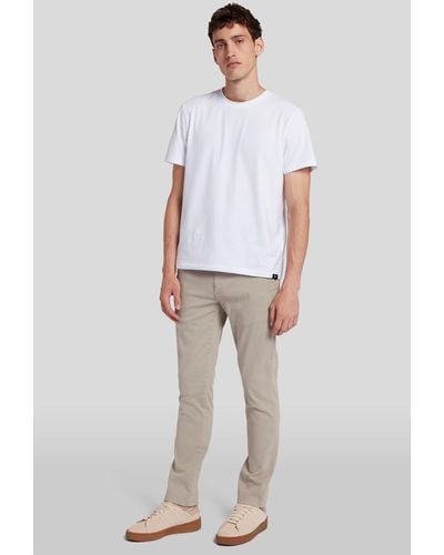 7 For All Mankind Slimmy Chino Tap. Luxe Performance Sateen Blade - White