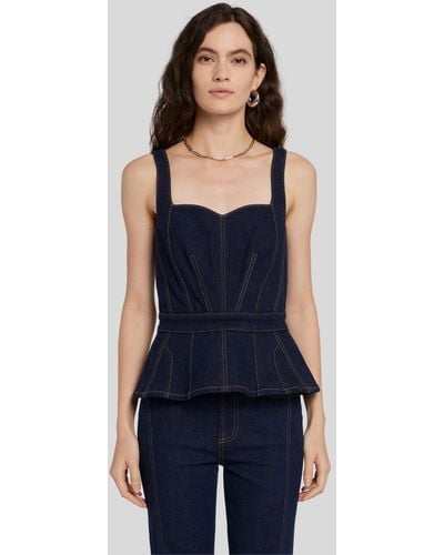 7 For All Mankind Sweatheart Top Cash - Blue