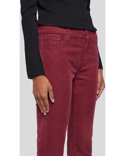 7 For All Mankind Bootcut Corduroy Burgundy - Red