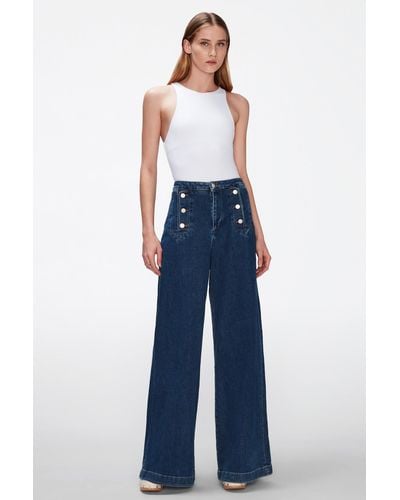 7 For All Mankind Marina Trousers Cruise - Blue