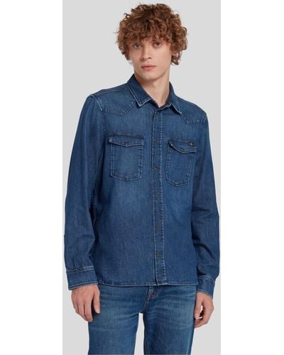 7 For All Mankind Western Shirt Exchange - Blue