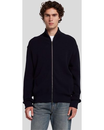 7 For All Mankind Full Zip Jumper Luxe Performance Navy - Blue