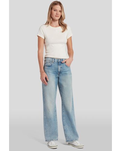 7 For All Mankind Tess Trouser Frost - Blue