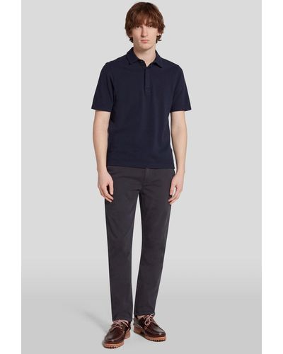 7 For All Mankind Slimmy Chino Tap. Luxe Performance Sateen Naval Blue
