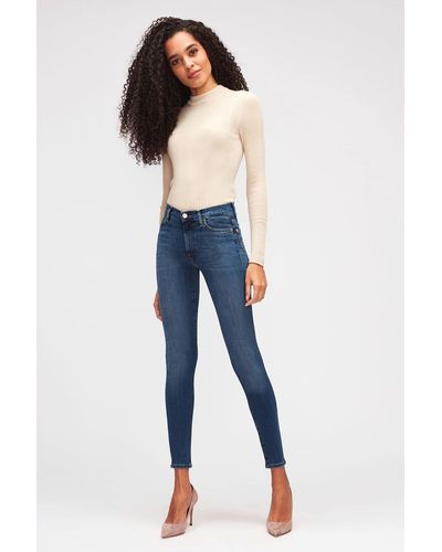 7 For All Mankind High Waist Skinny Slim Illusion Luxe Lovestory - Blue