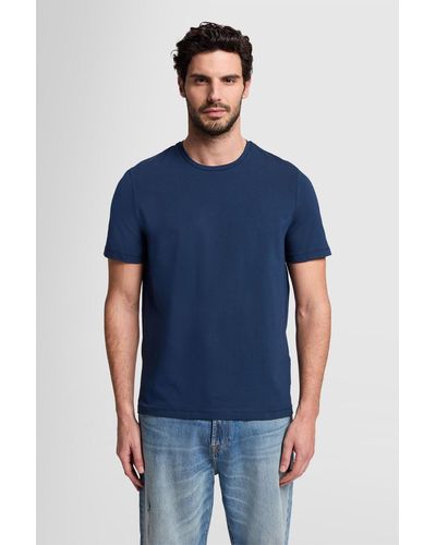 7 For All Mankind T-shirt Luxe Performance Seastar - Blue