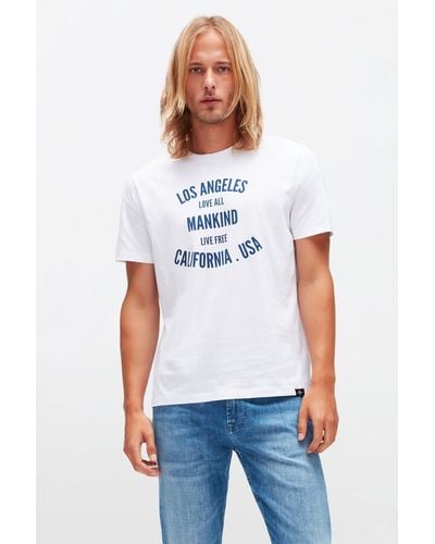 7 For All Mankind Logo Tee Stamp White