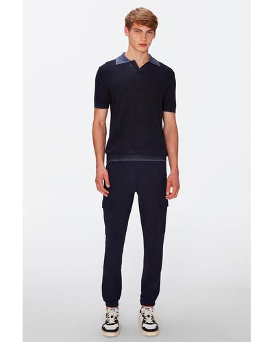 7 For All Mankind Cargo Chino Double Knit Navy - Blue