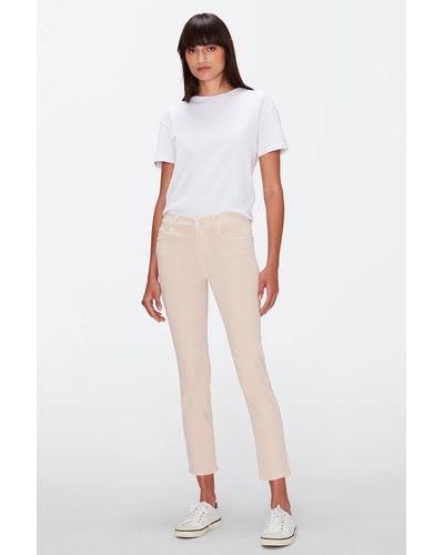 7 For All Mankind Roxanne Ankle Colored Stretch Blossom - White