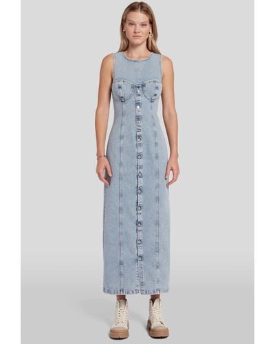 7 For All Mankind Corselette Dress Arctic - Blue