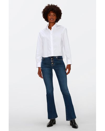 7 For All Mankind Bootcut Tailorless B(air) Eco Duchess With Exposed Buttons - Blue