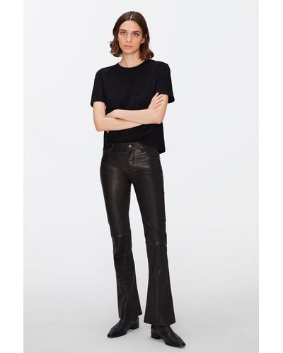 7 For All Mankind Bootcut Tailorless Leather Black - Blue