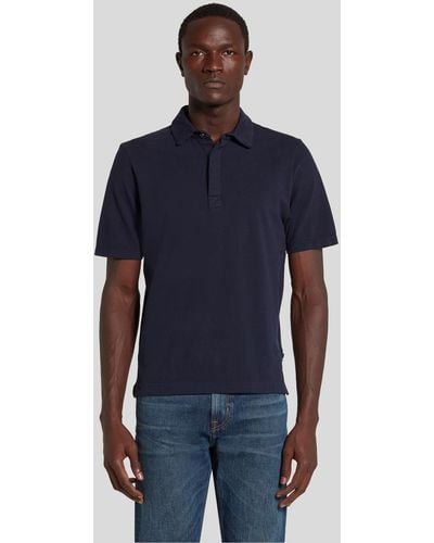 7 For All Mankind Polo Piquet Navy - Blue