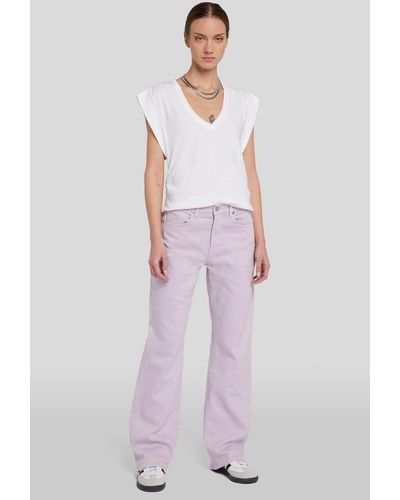 7 For All Mankind Tess Trouser Colored Mankind Lavender - Purple