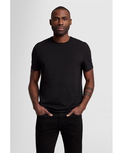 7 For All Mankind T-shirt Luxe Performance Black - Blue