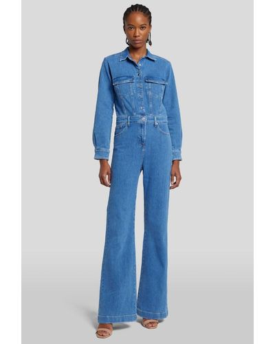 7 For All Mankind Luxe Jumpsuit Wind - Blue