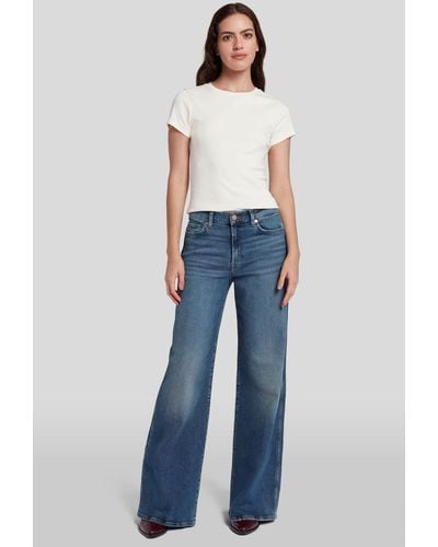 7 For All Mankind Lotta Luxe Vintage Sea Level - Blue