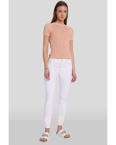 7 For All Mankind Relaxed Skinny Slim Illusion Arise - White