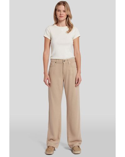 7 For All Mankind Tess Trouser Colored Sand - Natural