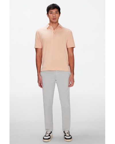 7 For All Mankind Slimmy Chino Tap. Weightless Colours Gentle Grey - White