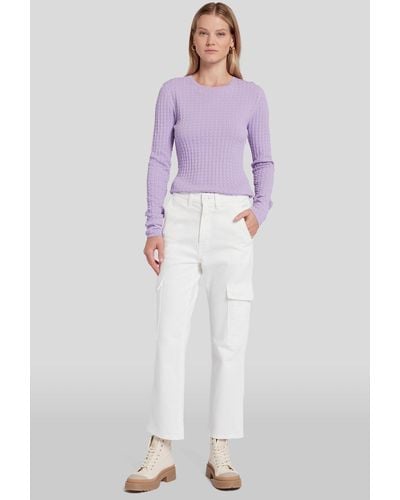 7 For All Mankind Cargo Logan Whisper White Off White - Purple