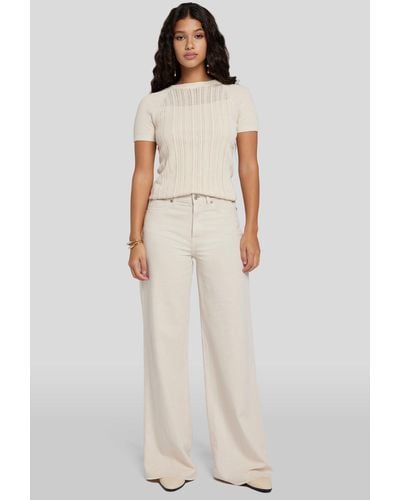 7 For All Mankind Lotta Linen Oat - White