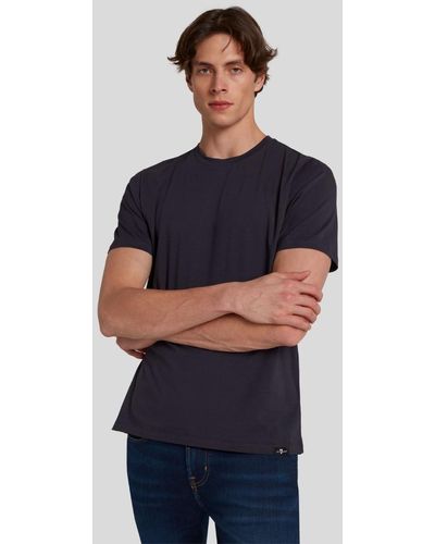 7 For All Mankind T-shirt Luxe Performance Navy - Blue