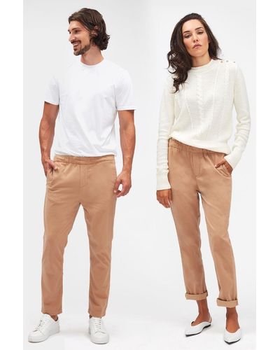 7 For All Mankind JOGGER Chino Sateen Sandcastle - White