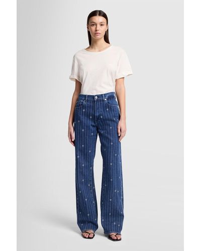 7 For All Mankind Tess Trouser Follow Your Heart - Blue