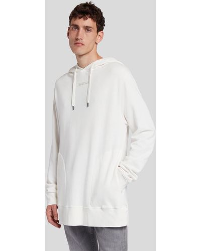 7 For All Mankind Hoodie Mineral Dye Snow - White