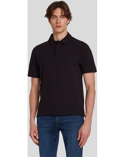 7 For All Mankind Polo Piquet Black