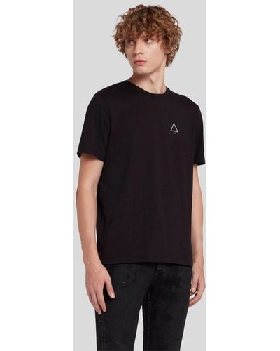 7 For All Mankind Ss Graphic Tee Fire Black