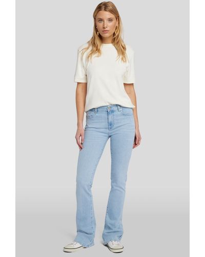 7 For All Mankind Bootcut Slim Illusion Arise With Embellished SQUIGGLE - Blue
