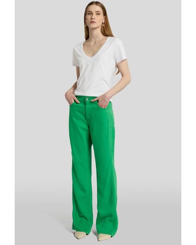 7 For All Mankind Tess Trouser Colored Apple - Green