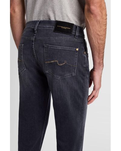 7 For All Mankind Slimmy Tapered Special Edition Stretch Tek Hyphen - Blue