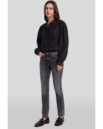 7 For All Mankind Roxanne Luxe Vintage Silent Night - Black