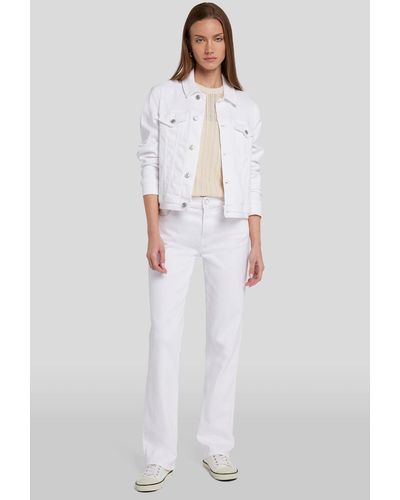 7 For All Mankind Ellie Straight Luxe Vintage Soleil - White