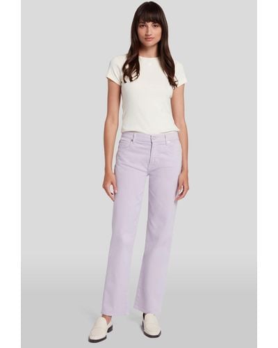 7 For All Mankind Ellie Straight Colored Stretch Lavender - Purple