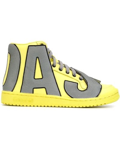 adidas Originals Jeremy Scott X 'letters Reflective' Hi-top Sneakers - Yellow