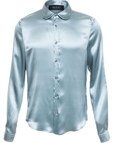 Gucci Satin Crepe Shirt - Blue