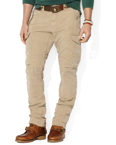 Ralph Lauren Polo Straight Fit Canadian Ripstop Cargo Pants - Natural