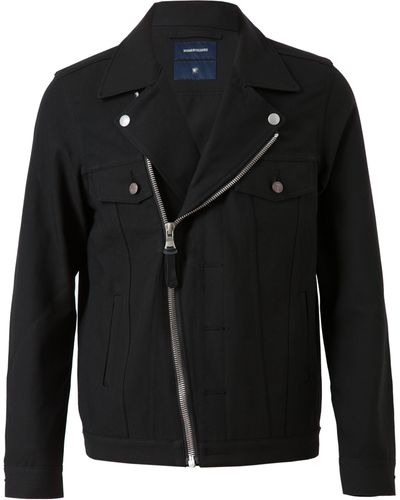 Maison Mihara Yasuhiro Structured Cotton Biker Jacket - Black