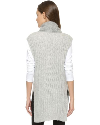 3.1 Phillip Lim Turtleneck Sweater Vest - Grey