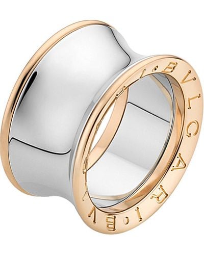 BVLGARI Anish Kapoor B.zero1 18ct Pink-gold And Stainless Steel Ring - Natural