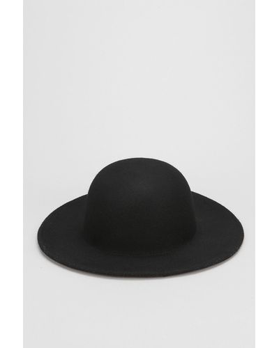 Urban Outfitters Wide-Brim Bowler Hat - Black