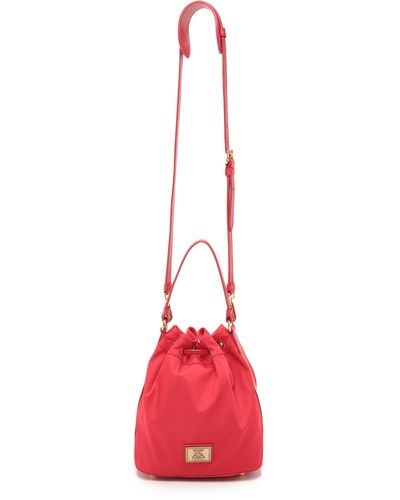 Moschino Nylon Bucket Bag - Red