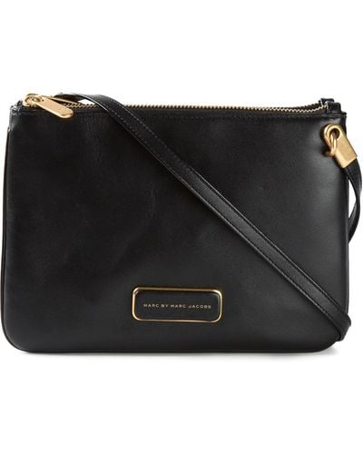 Marc By Marc Jacobs Ligero Double Percy Leather Cross-body Bag - Black
